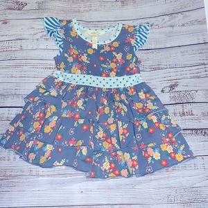 Matilda Jane blue floral dress with flutter sleeves